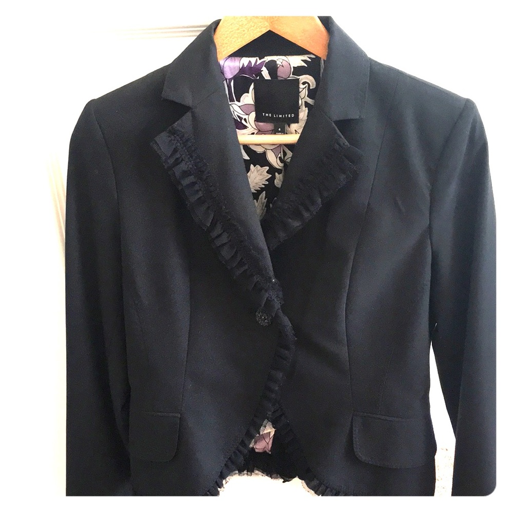 Black suit jacket and skirt